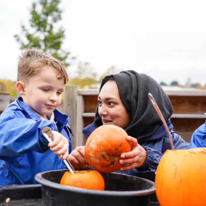 Temple Learning Academy - Teacher and Pupil Outdoor - 2023