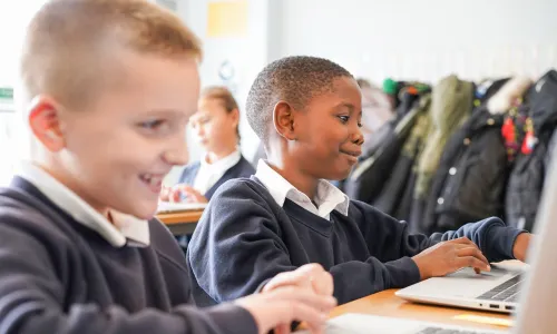 Temple Learning Academy - Pupils on Computers - 2023