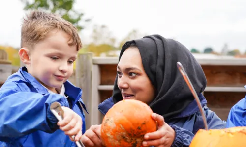 Temple Learning Academy - Teacher and Pupil Outdoor - 2023