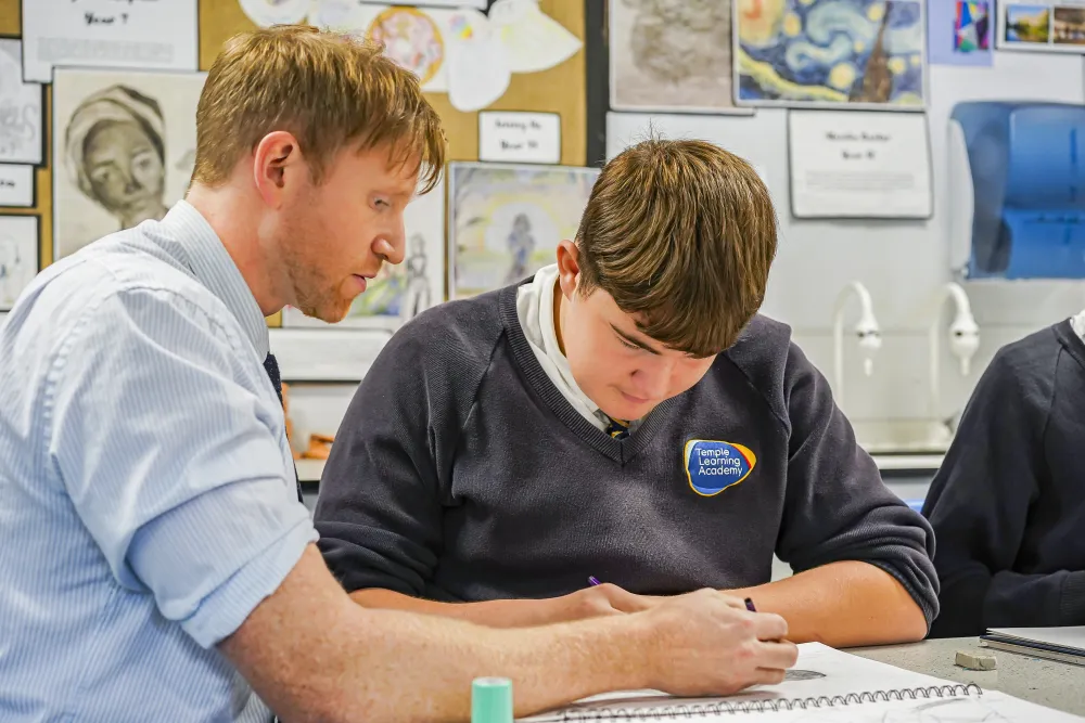 Temple Learning Academy - Teacher with Pupil - 2023 (1)